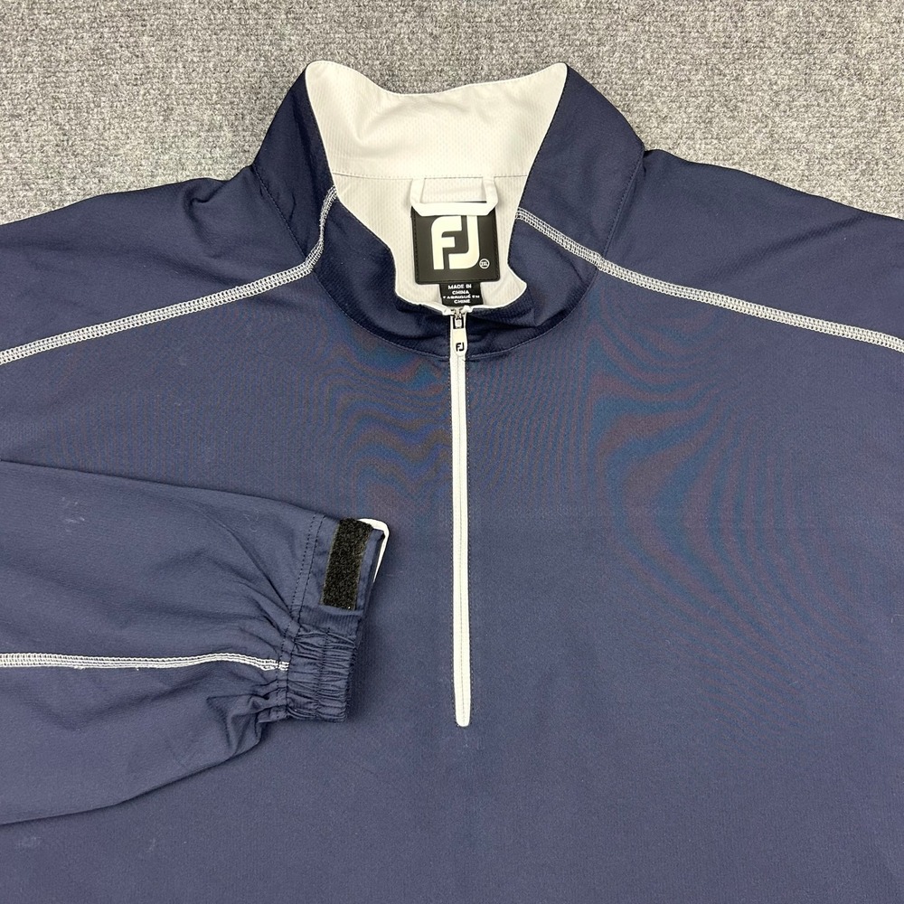 FootJoy 1/4 Zip Pullover Mens 2XL Navy Blue Golf Sport Performance Mock Neck